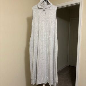 Sleeveless Gray Hooded Dress